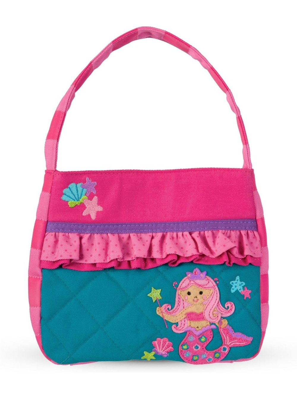 Stephen Joseph Girls Quilted Mermaid Purse - Pink & Teal